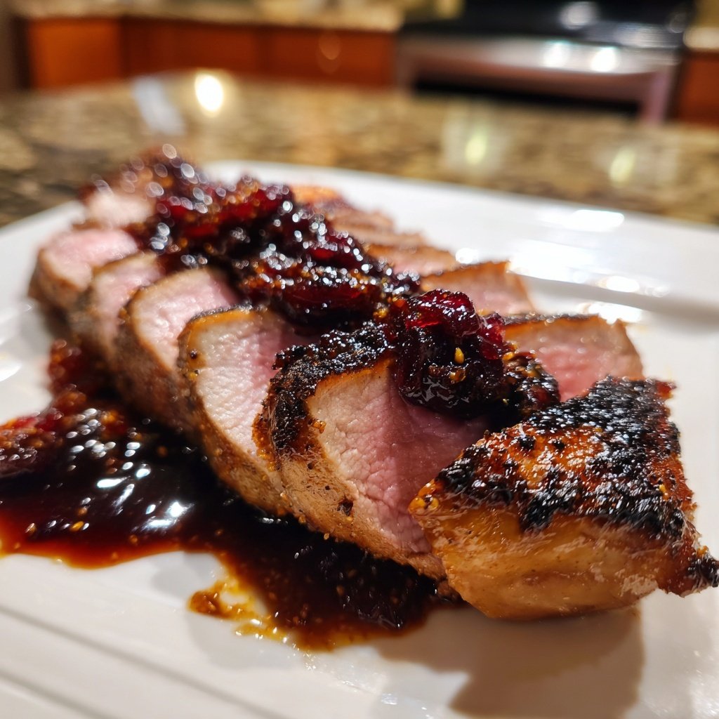 Duck Breast with Fig and Red Wine