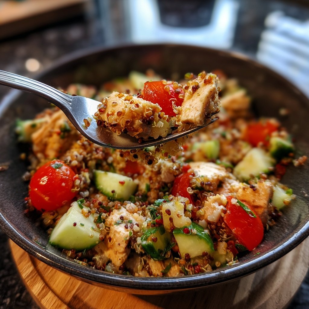 High Protein Chicken Quinoa Salad