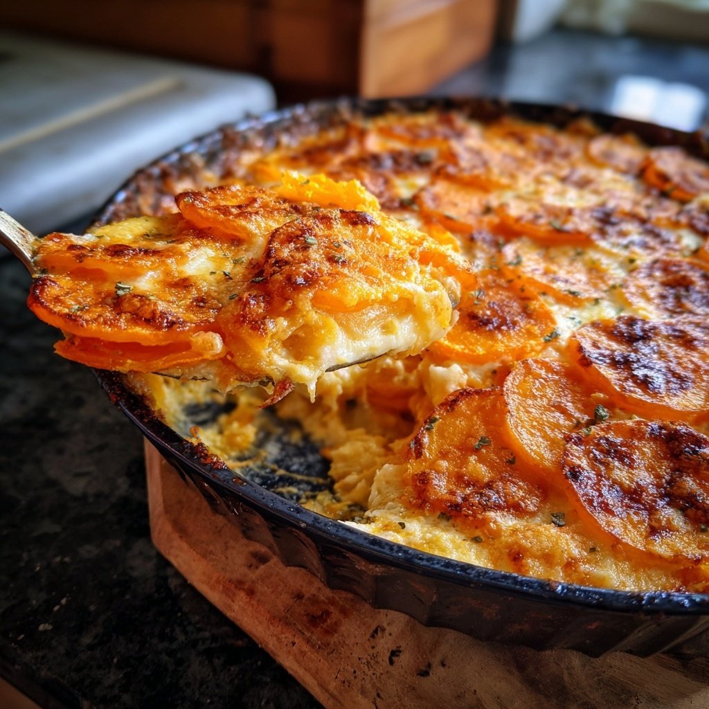 Sweet Potato Gratin for Two