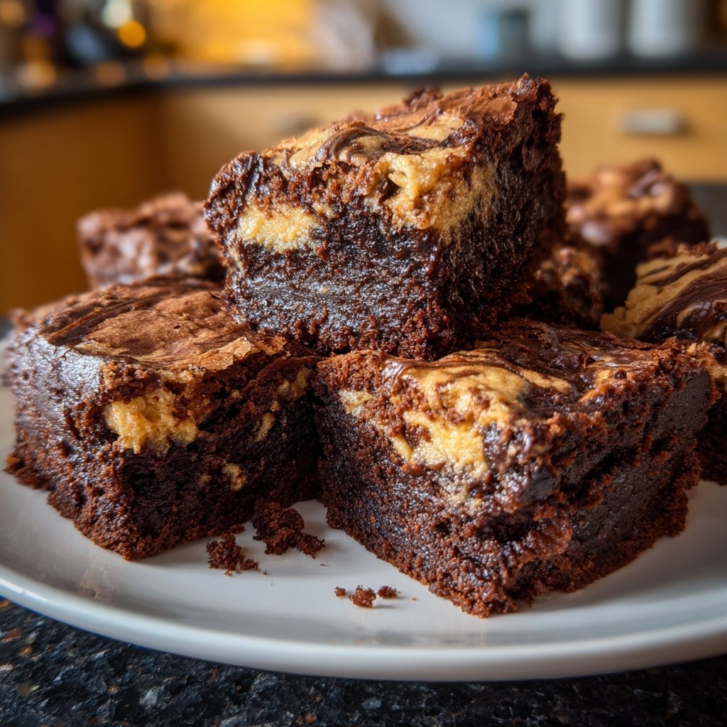 Cottage Cheese Brownies with Cashew Butter
