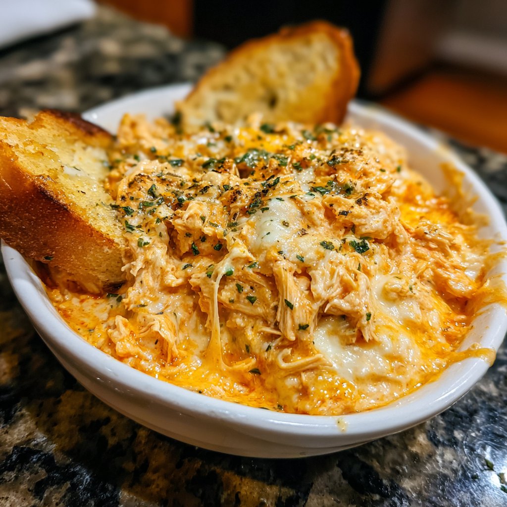 Healthy Crockpot Buffalo Chicken Dip