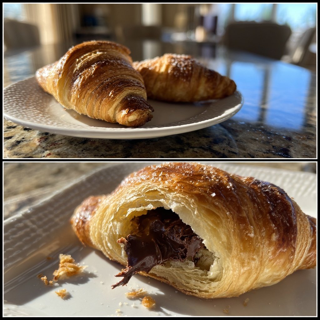 Chocolate Filled Breakfast Croissants