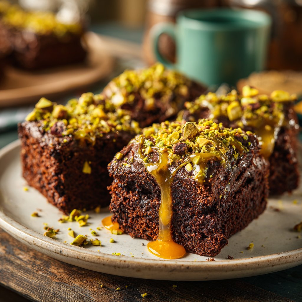Chocolate Orange Pistachio Snack Cake