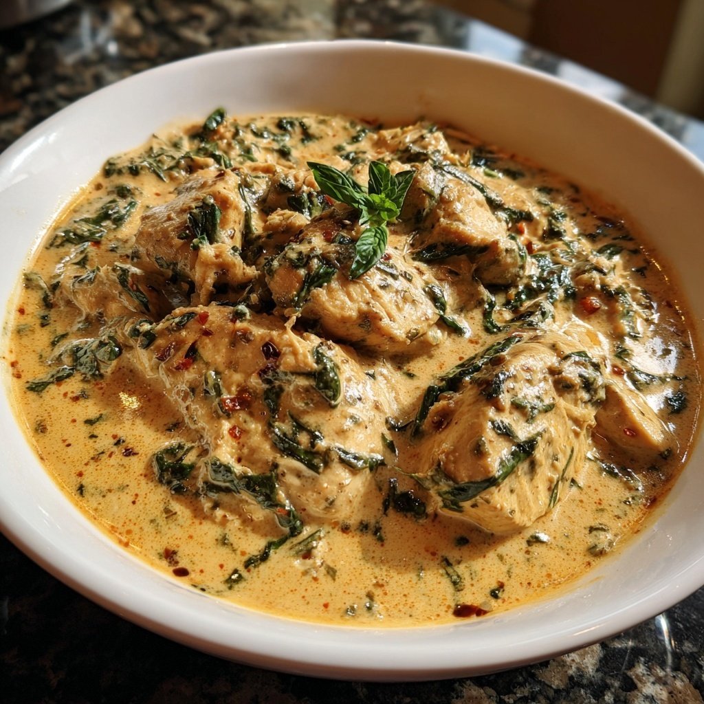 Creamy Tuscan Chicken With Spinach