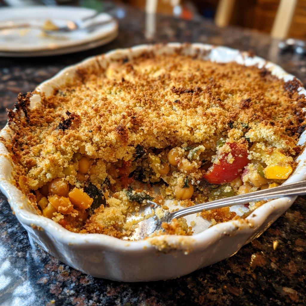 Healthy Dinner Mediterranean Chickpea Bake