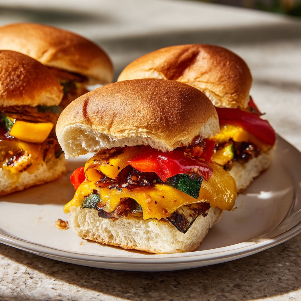 Sliders with Grilled Vegetables