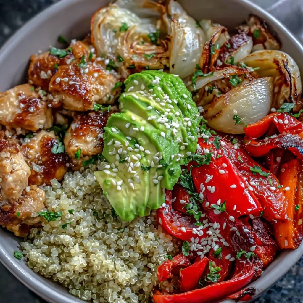 Healthy Dinner Chicken And Quinoa Bowl
