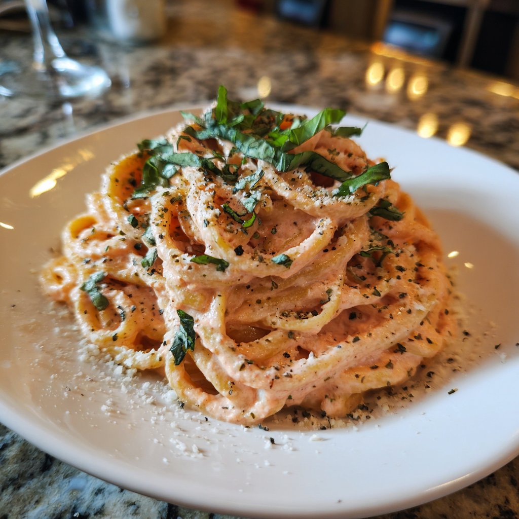 Rose Pasta with Creamy Pink Sauce