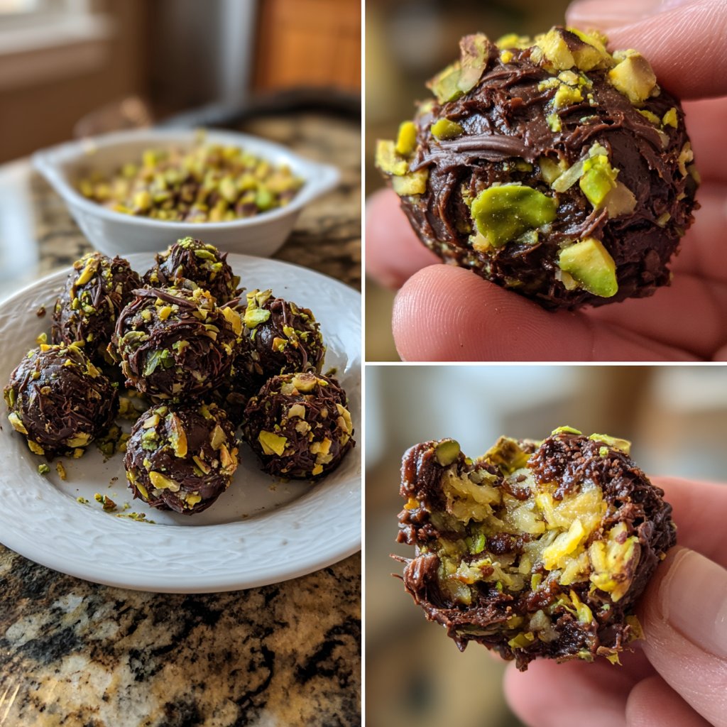 Chocolate Pistachio Coconut Bites