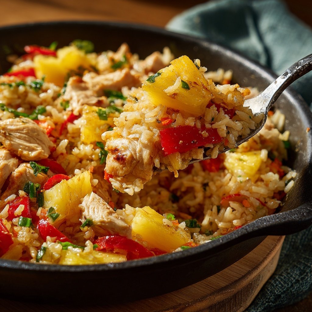 Pineapple Chicken And Rice Skillet
