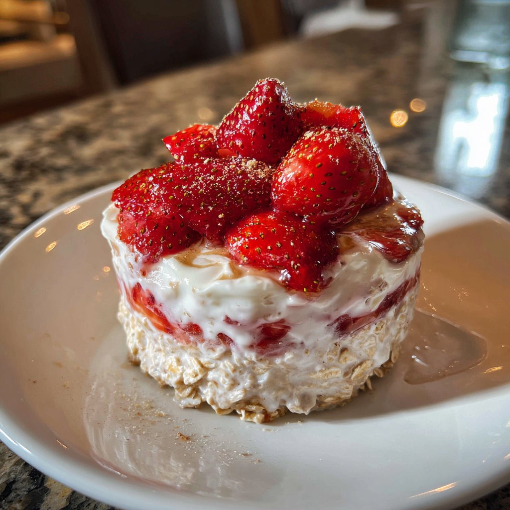 Overnight Oats With Strawberries And Cream