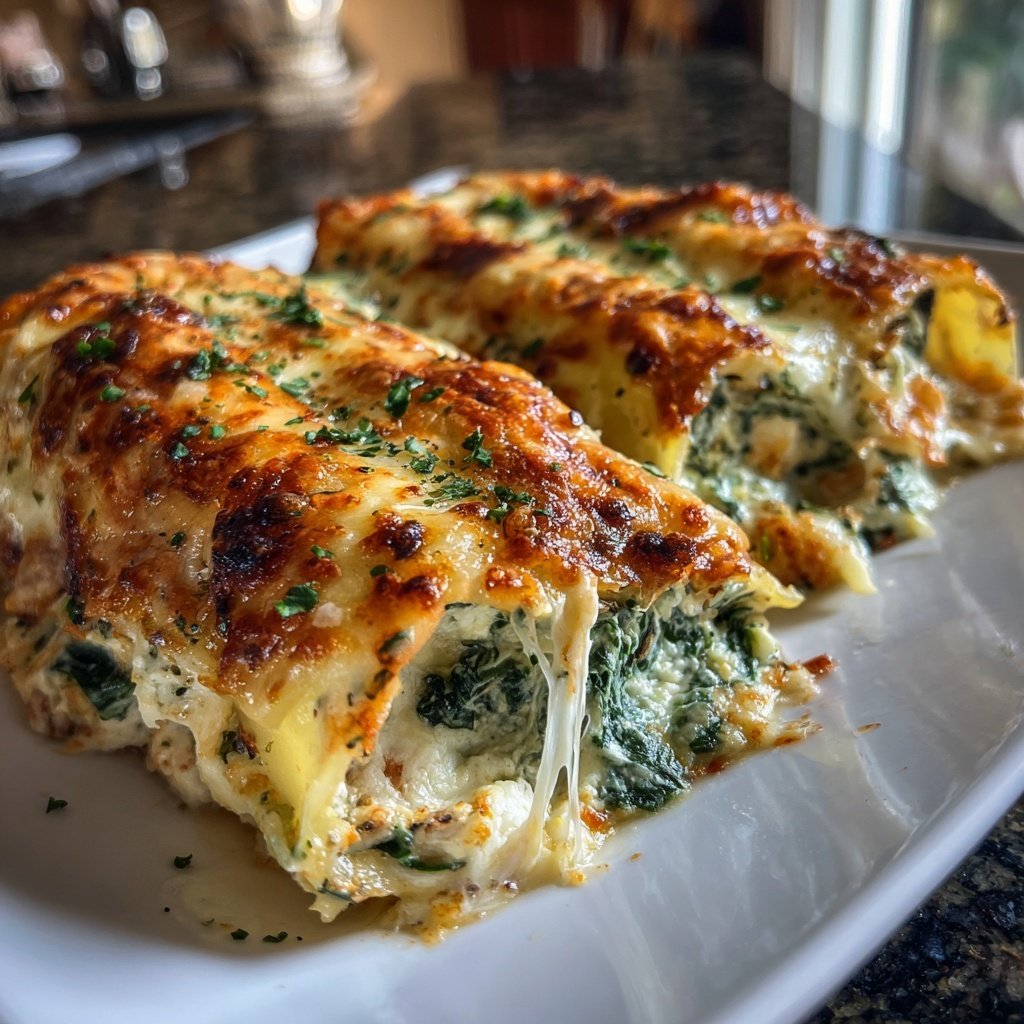 Sunday Spinach and Ricotta Cannelloni