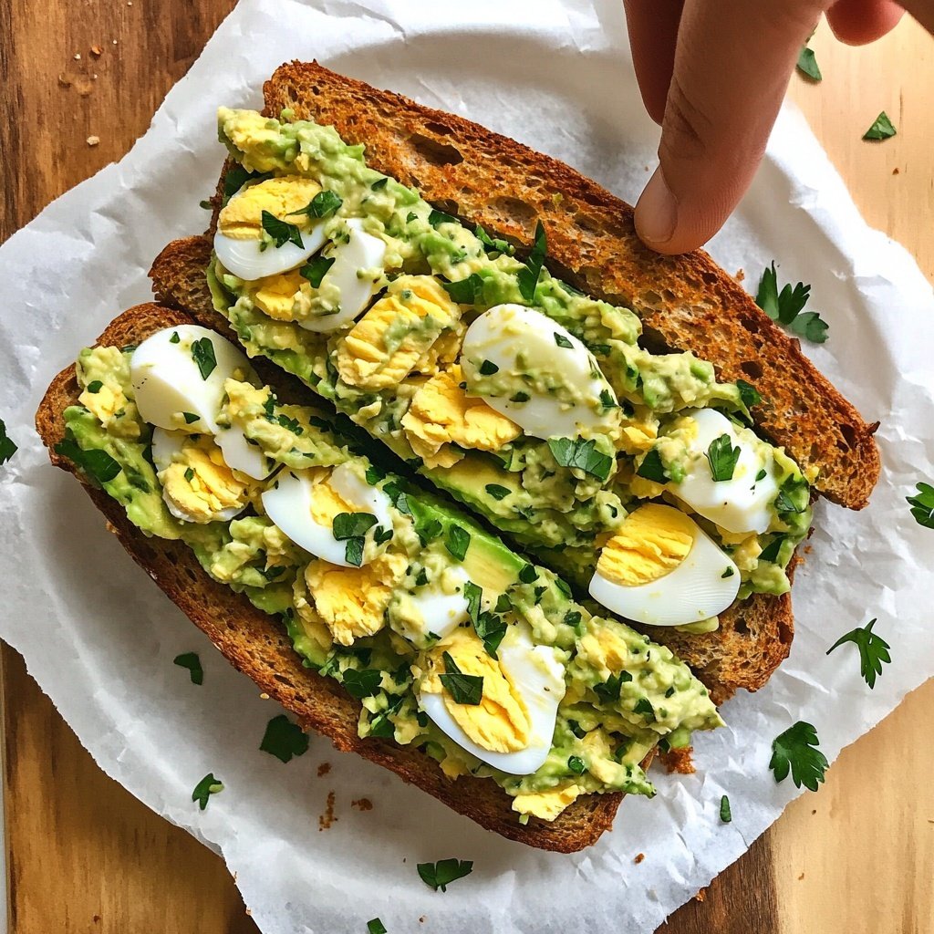 Budget-Friendly Avocado Egg Salad Sandwich Lunch