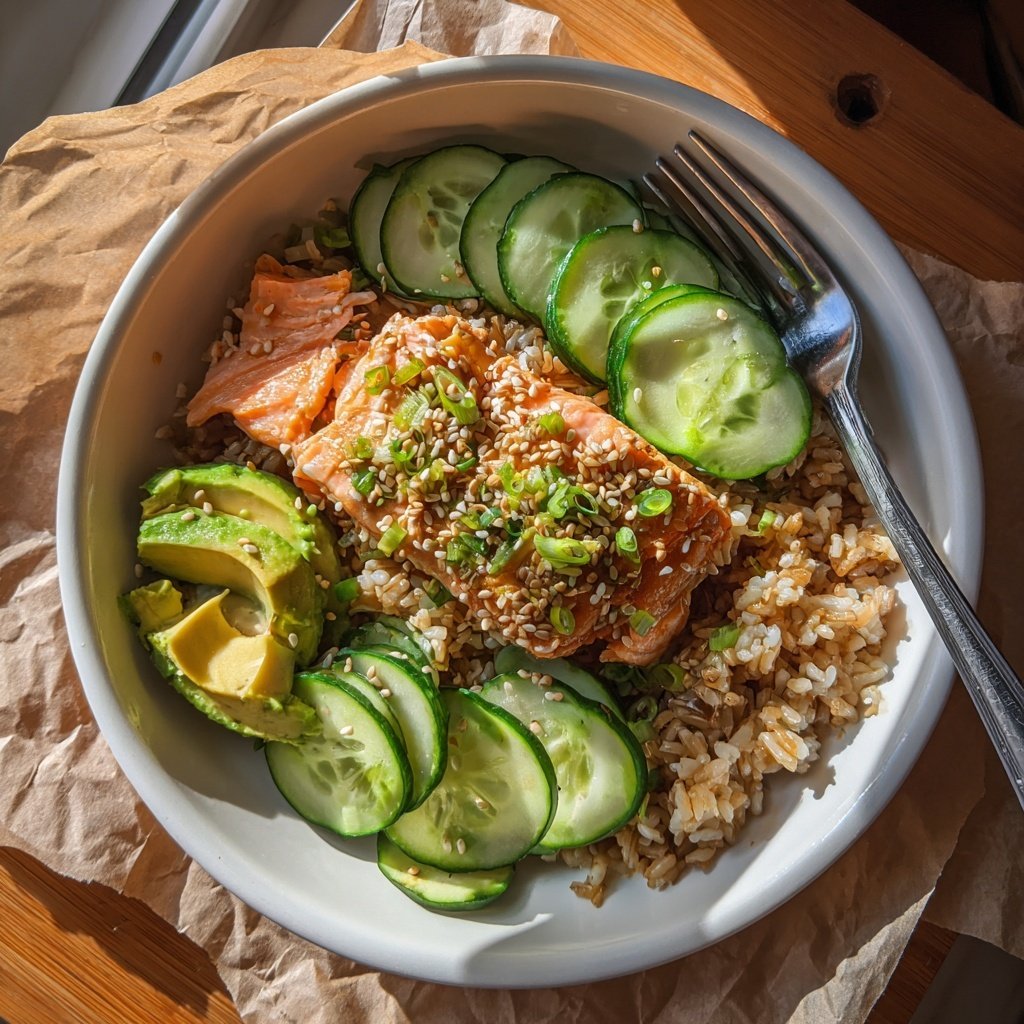 Easy Healthy Salmon Rice Bowl