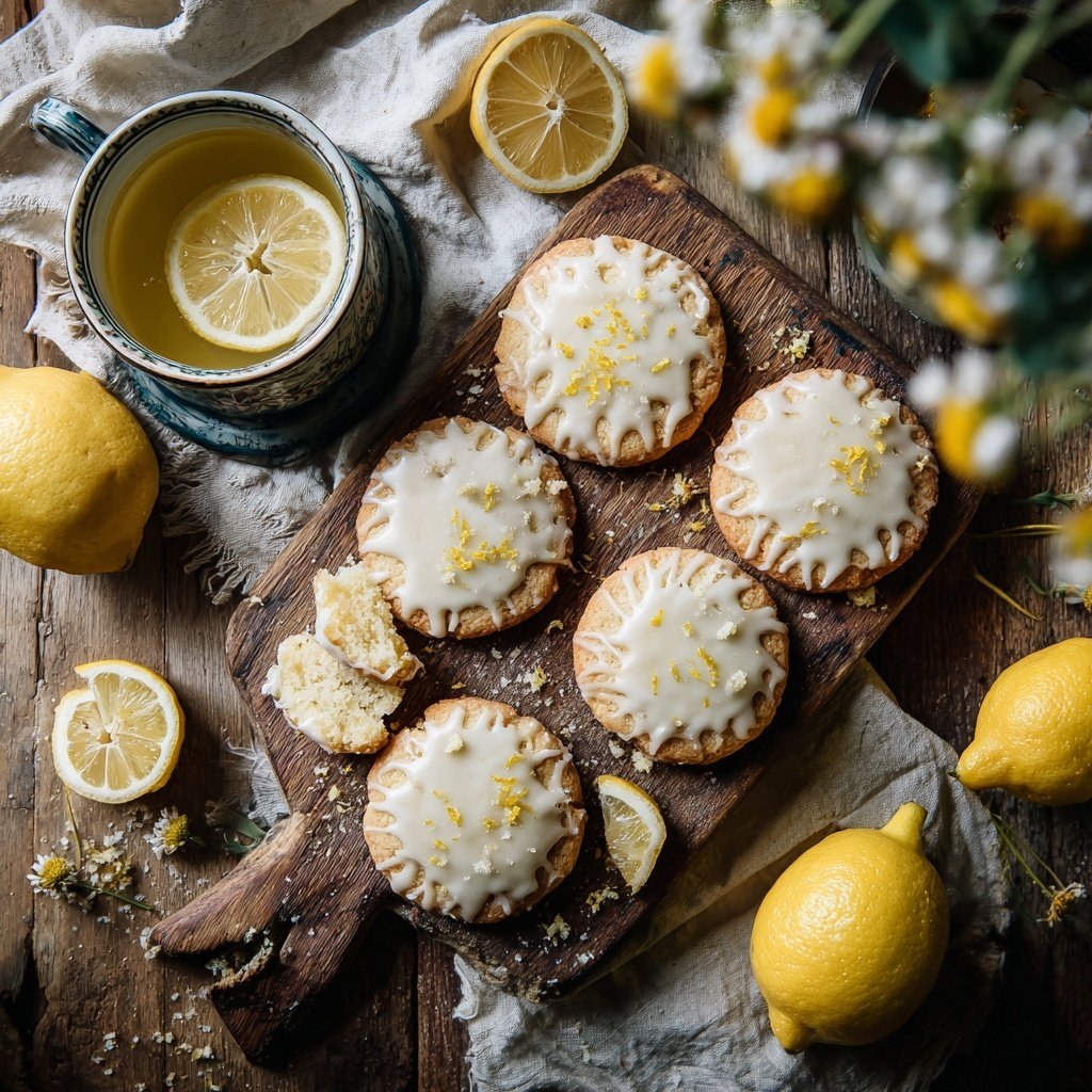 Spring Lemon Glazed Sugar Cookies