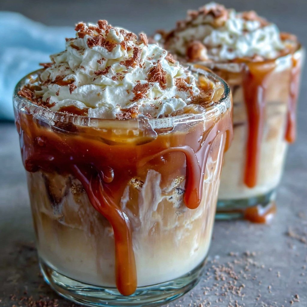 Low Calorie Iced Caramel Latte Drink