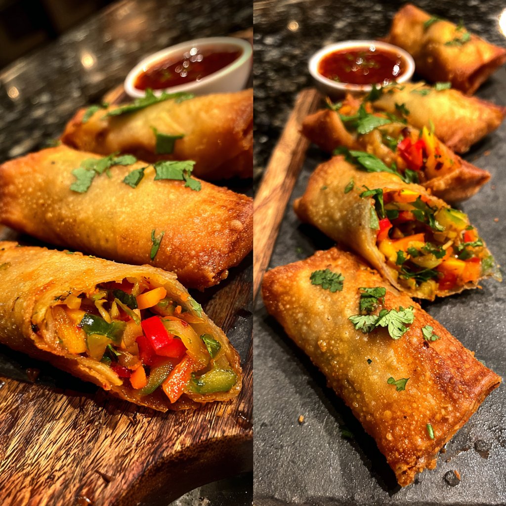 Super Bowl Veggie Spring Rolls