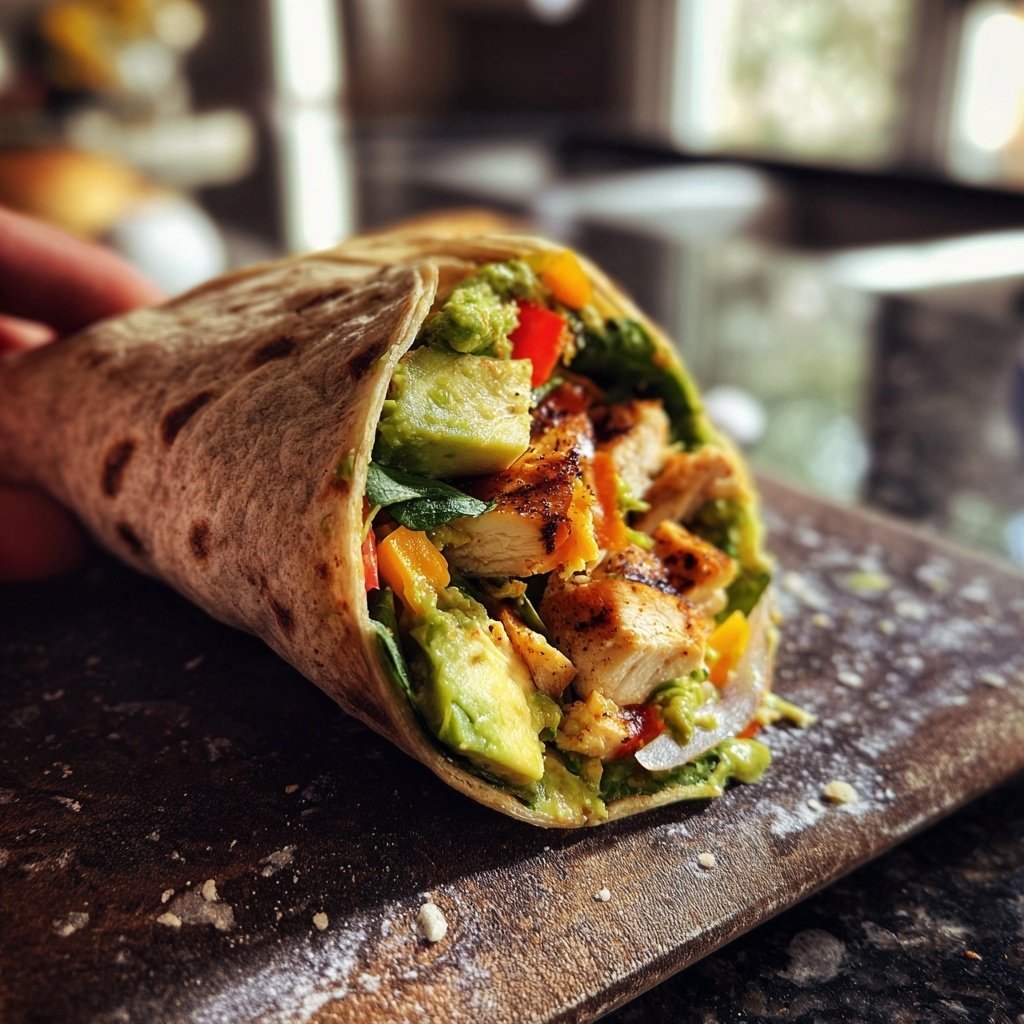 Healthy Chicken And Avocado Wrap