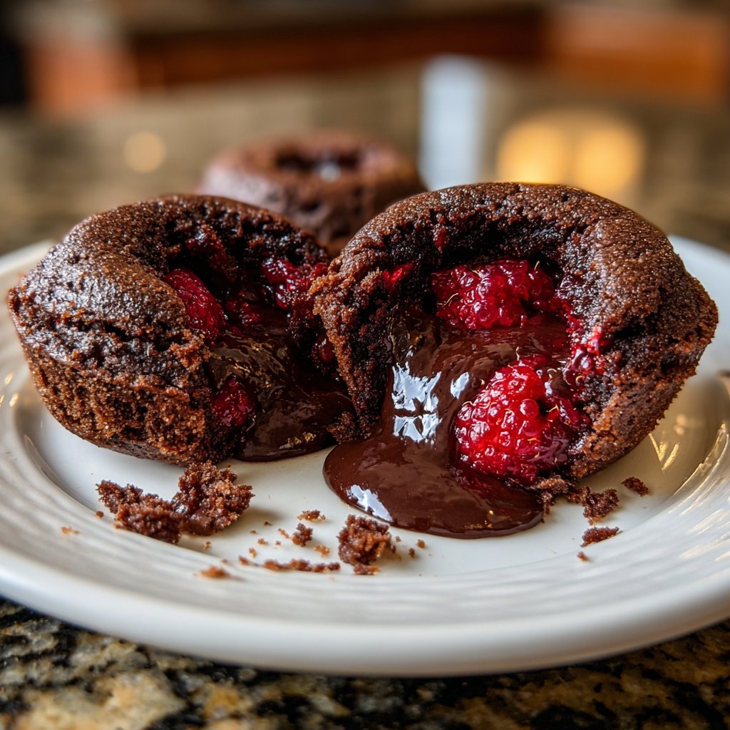 Chocolate Raspberry Lava Cakes
