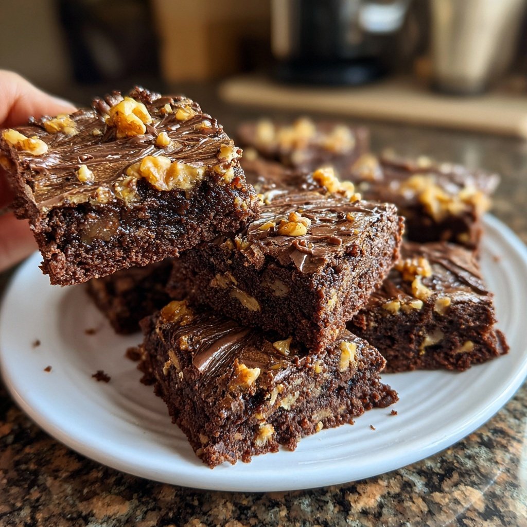 Cottage Cheese Brownies with Walnuts