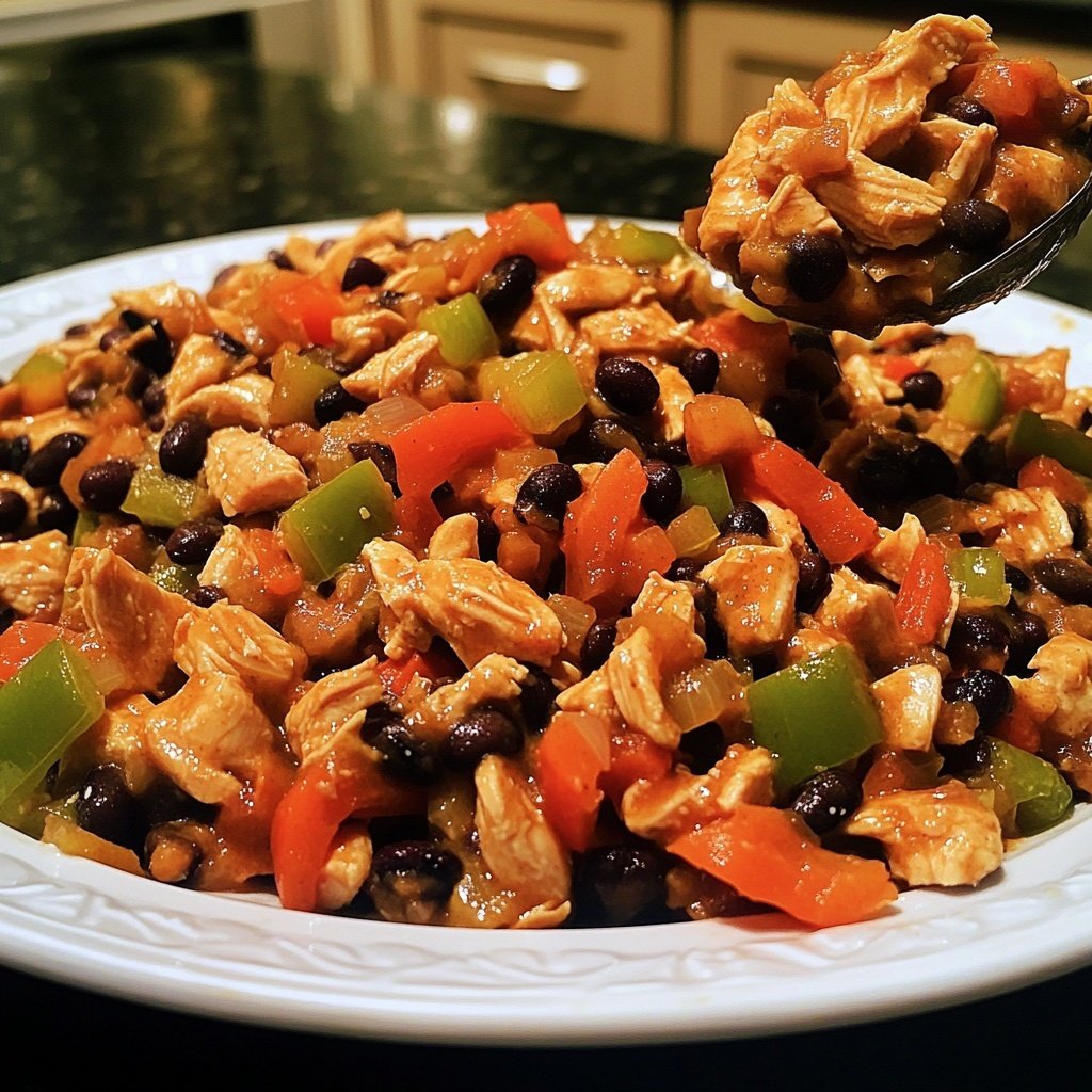 Dump-and-Go Crockpot Chicken and Black Beans