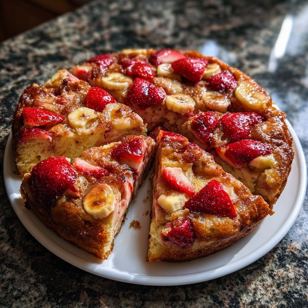 Strawberry Banana Baked Pancake