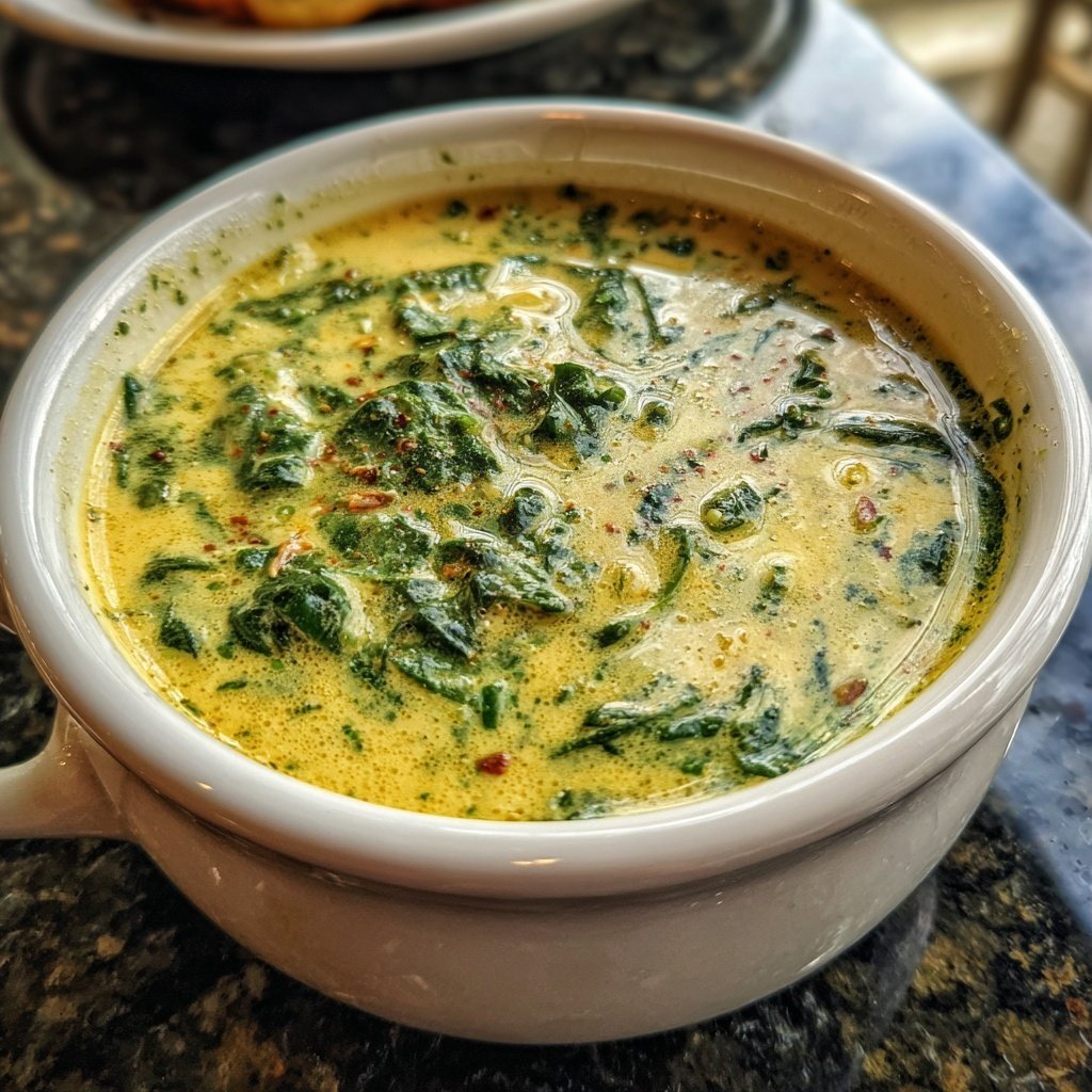 Creamy Lemon Spinach Soup
