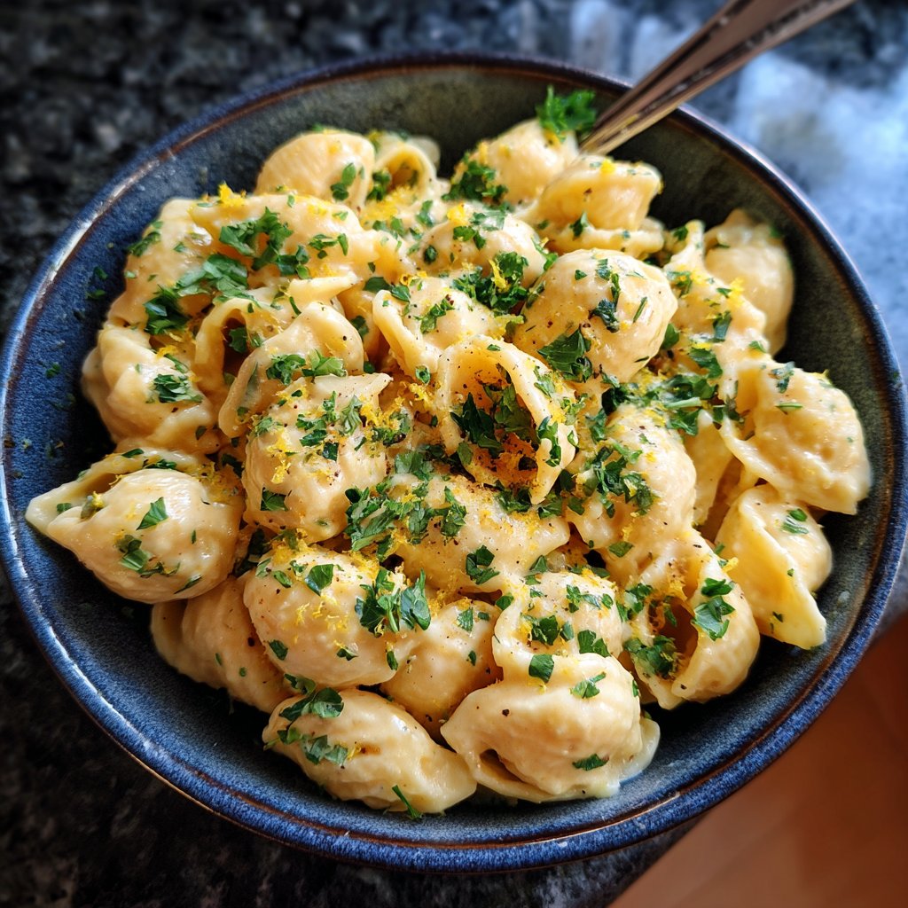 Creamy Lemon Chickpea Pasta