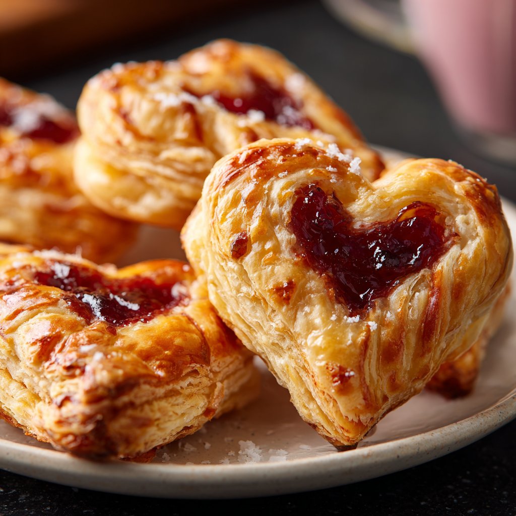 Valentines Snacks Mini Puff Pastries
