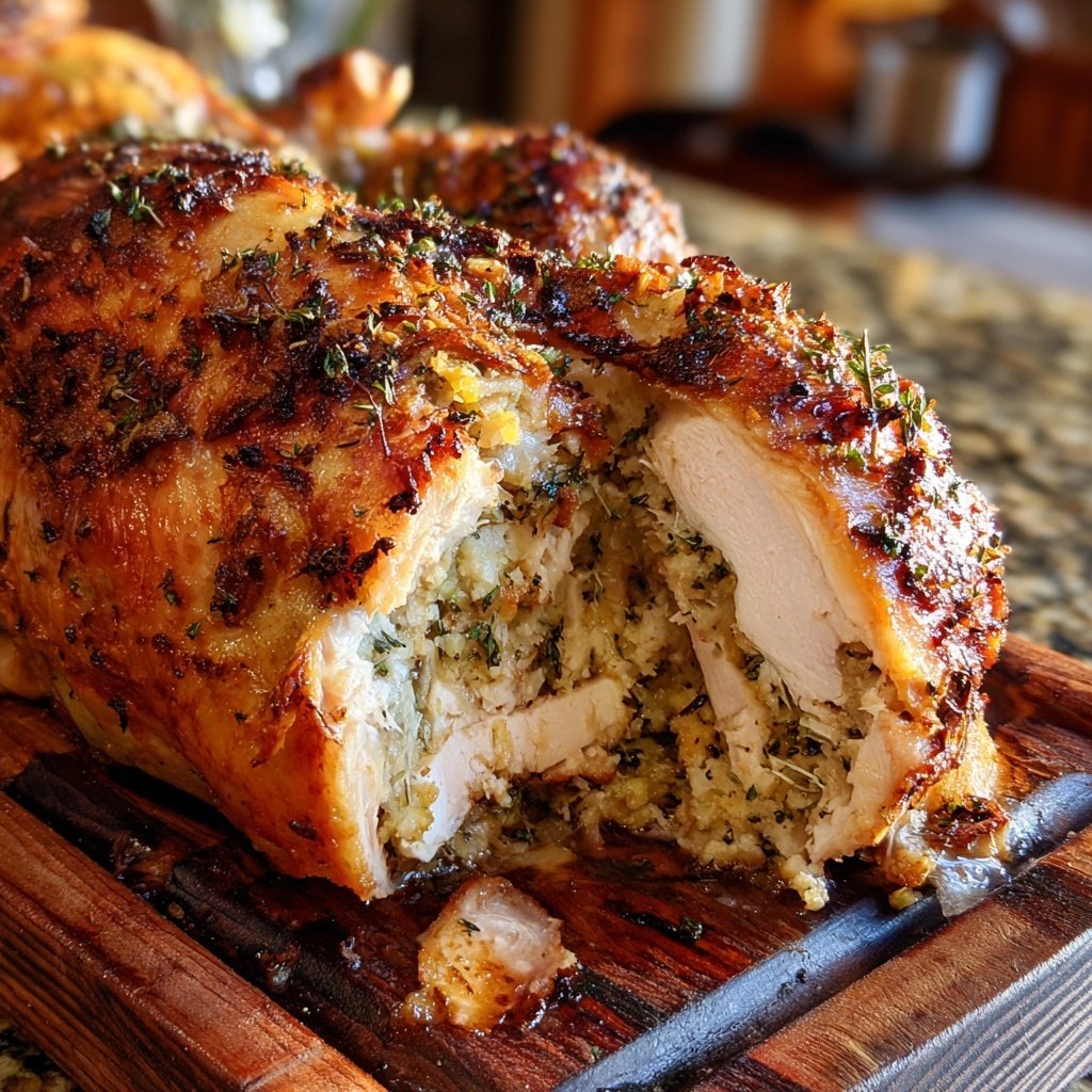 Seasonal & Festive Thanksgiving Herb Stuffed Turkey