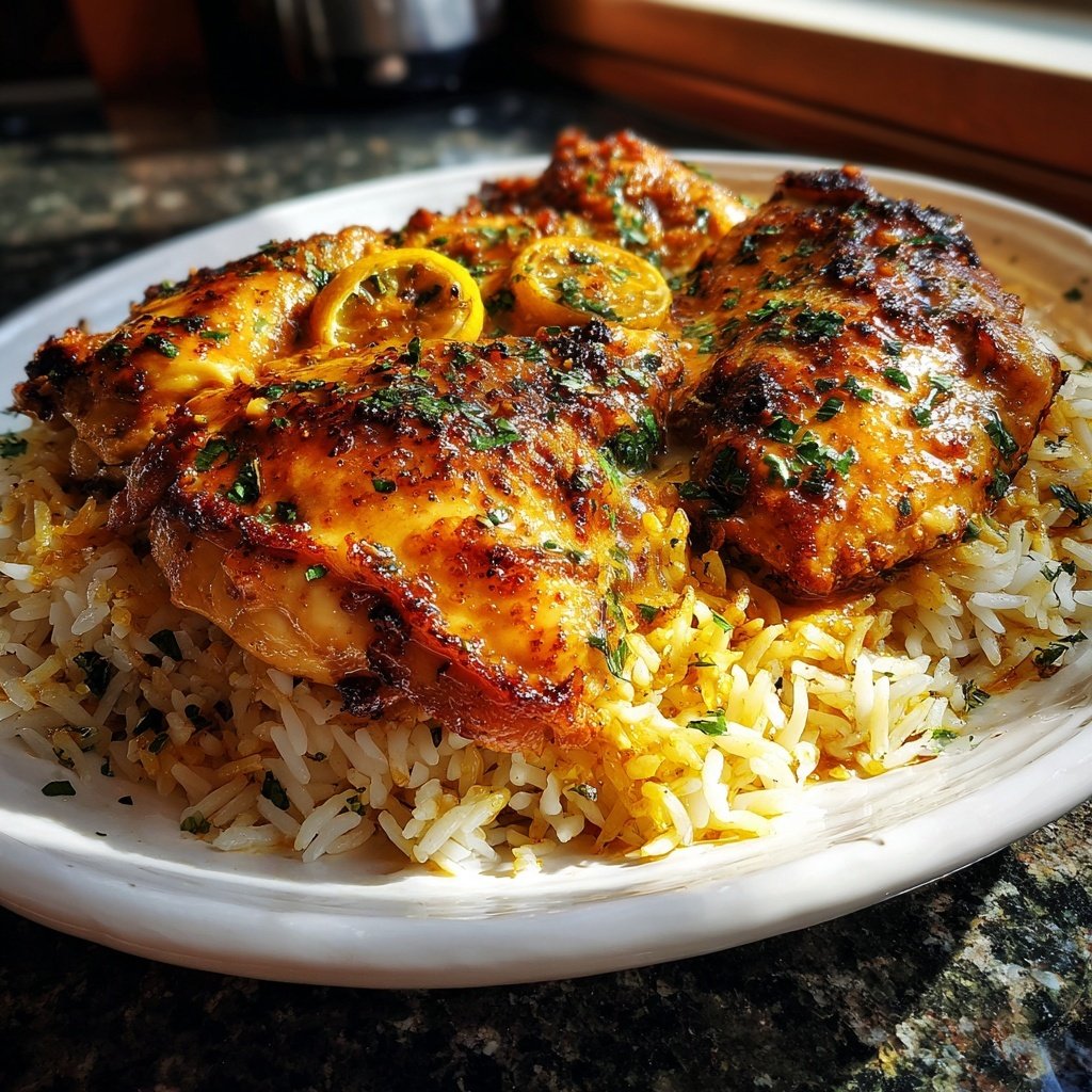 Lemon Butter Chicken With Rice