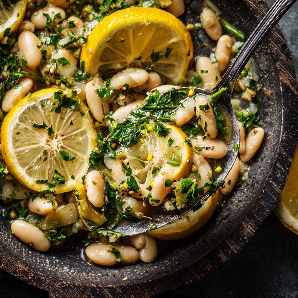 Healthy Lunch White Bean Lemon Salad