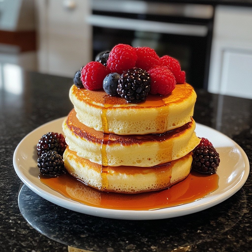 Fluffy Japanese Soufflé Pancakes