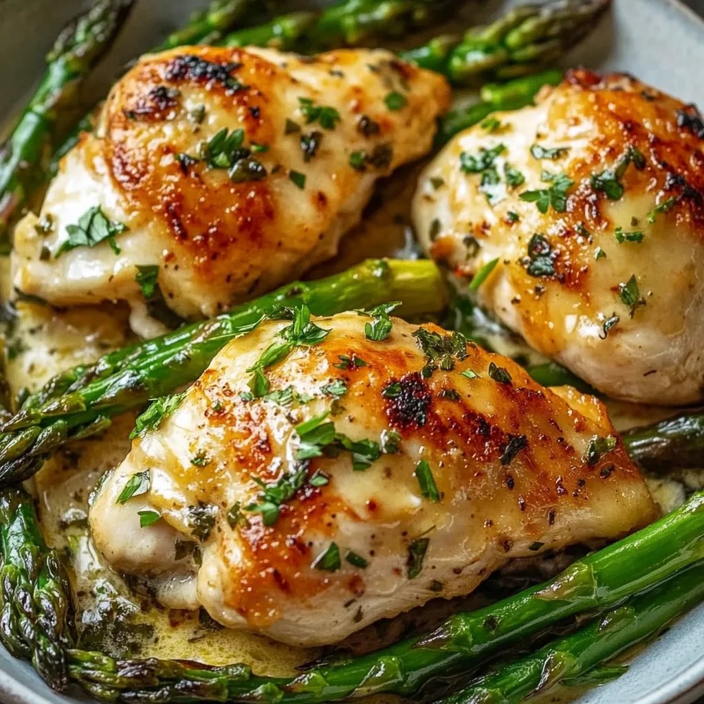 Creamy Baked Chicken and Asparagus