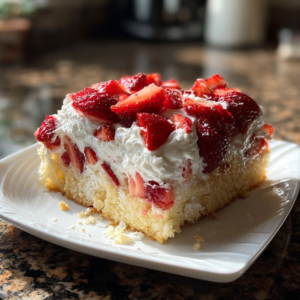 Strawberry Shortcake Poke Cake